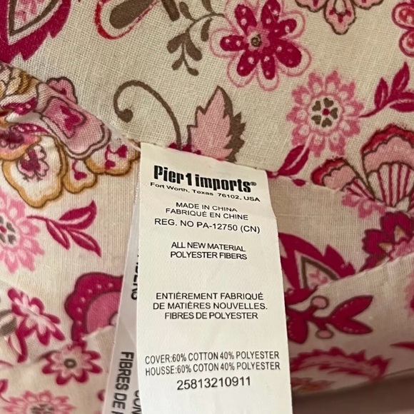 Pier 1 Elephant Plush Corduroy Paisley Polka Dot Hot Pink Embroidered Eyes - Picture 8 of 8